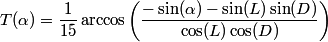 Twilight/Sunset calculation formula